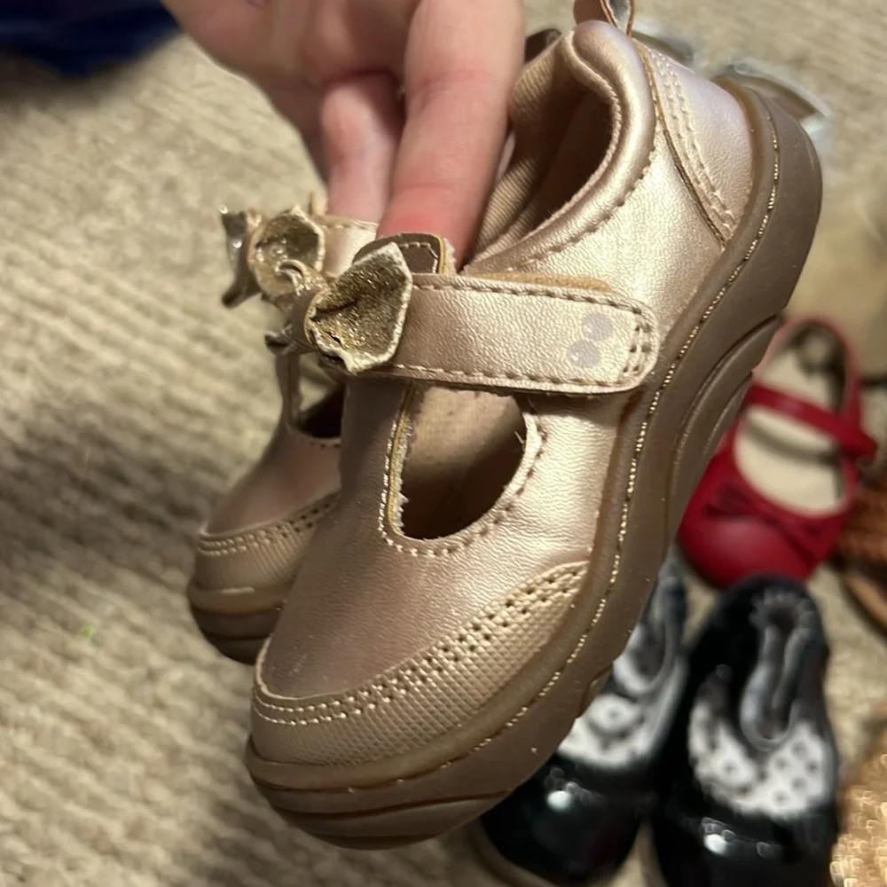 Lot bundles baby girl shoes size 3 robeez stride rite old navy wonder nation 💕 - Picture 3 of 9